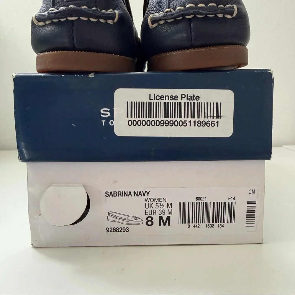 Sperry Top-Sider Sabrina Navy Women's Flats 8 M Navy Leather Flat Boat Shoes - Picture 10 of 10